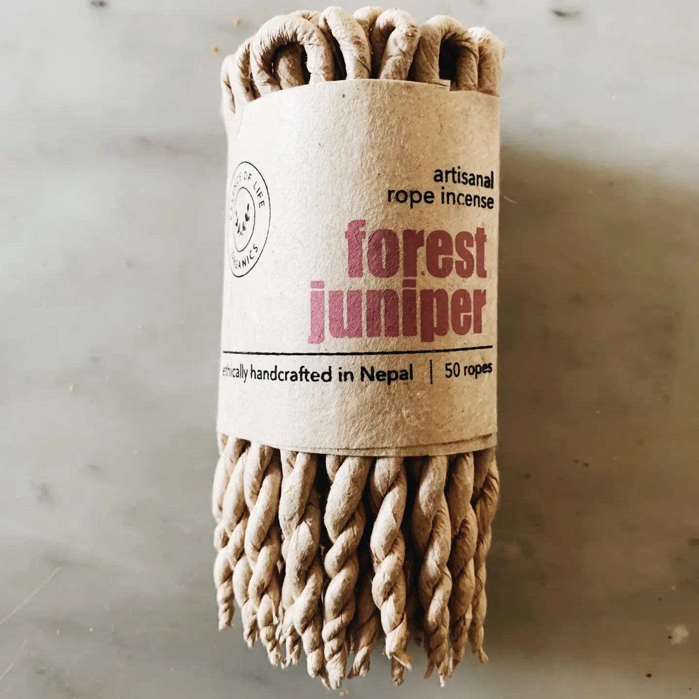 Handcrafted 100% Artisanal Rope Incense, Forest Juniper