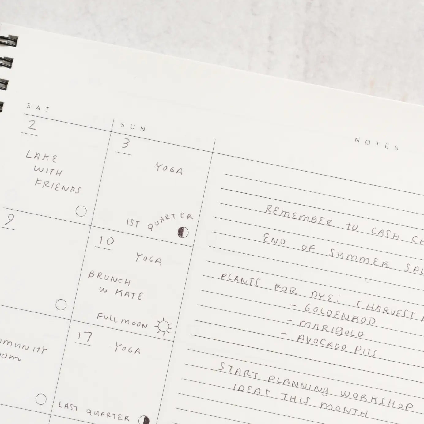 The Worthwhile Paper Planner - Upcycled Moon Phases