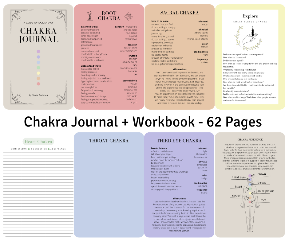 Chakra Journal/Workbook - A guide to your energy