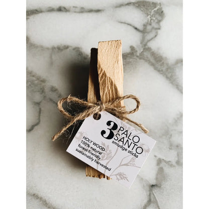 Palo Santo 3 Stick Bundle, 2 To 3 Inch Sticks
